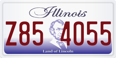 IL license plate Z854055