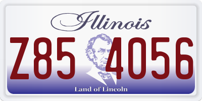 IL license plate Z854056