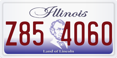 IL license plate Z854060