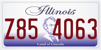 IL license plate Z854063