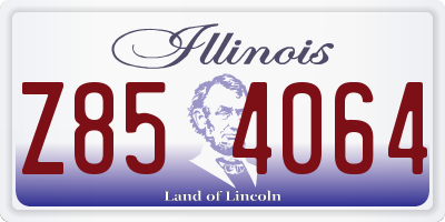 IL license plate Z854064