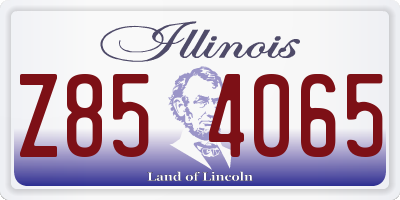 IL license plate Z854065