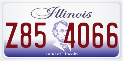 IL license plate Z854066