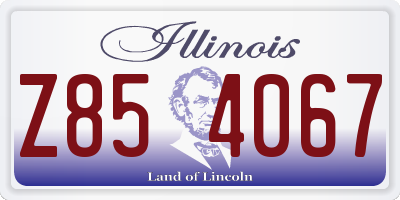 IL license plate Z854067
