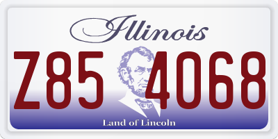 IL license plate Z854068