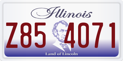 IL license plate Z854071