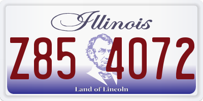 IL license plate Z854072