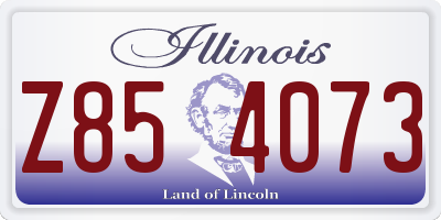 IL license plate Z854073