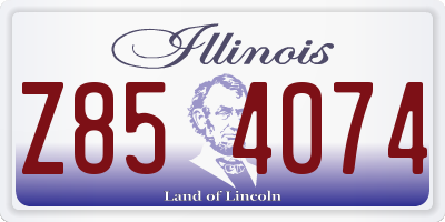 IL license plate Z854074