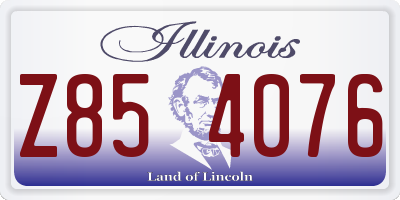 IL license plate Z854076
