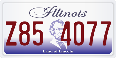 IL license plate Z854077