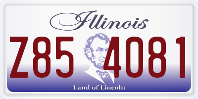 IL license plate Z854081