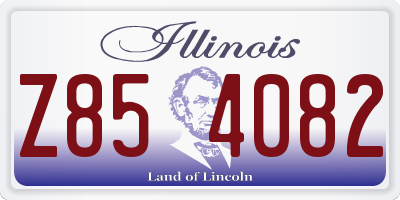 IL license plate Z854082