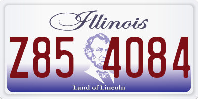 IL license plate Z854084