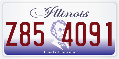IL license plate Z854091