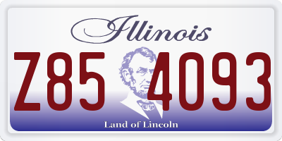 IL license plate Z854093