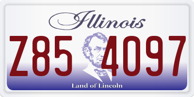 IL license plate Z854097