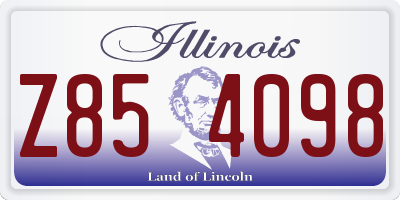 IL license plate Z854098