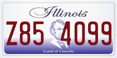 IL license plate Z854099