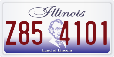 IL license plate Z854101