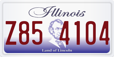 IL license plate Z854104