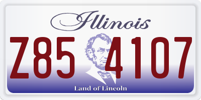 IL license plate Z854107
