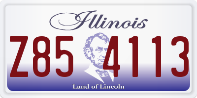 IL license plate Z854113
