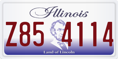 IL license plate Z854114