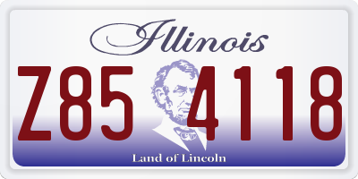 IL license plate Z854118