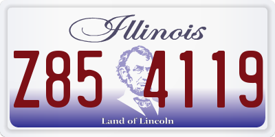 IL license plate Z854119
