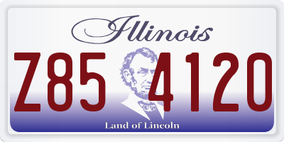 IL license plate Z854120
