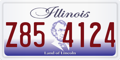 IL license plate Z854124