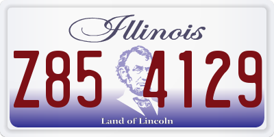 IL license plate Z854129