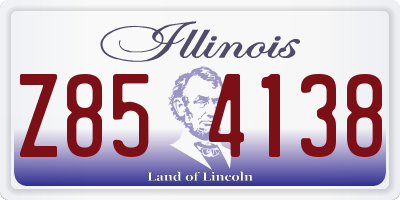 IL license plate Z854138