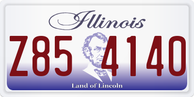 IL license plate Z854140