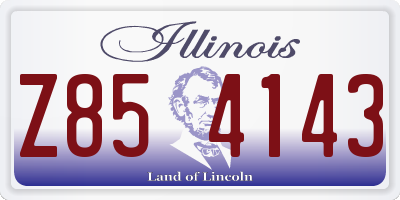 IL license plate Z854143