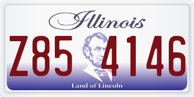 IL license plate Z854146