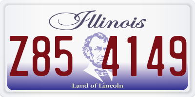 IL license plate Z854149
