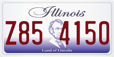 IL license plate Z854150