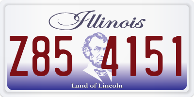 IL license plate Z854151