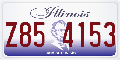 IL license plate Z854153