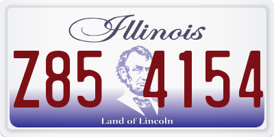 IL license plate Z854154