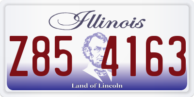 IL license plate Z854163