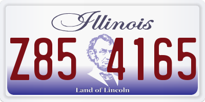 IL license plate Z854165