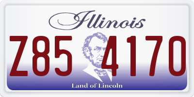 IL license plate Z854170