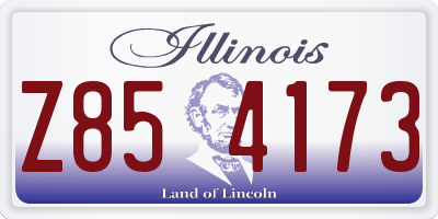 IL license plate Z854173