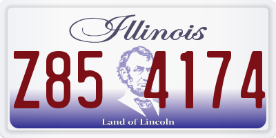 IL license plate Z854174