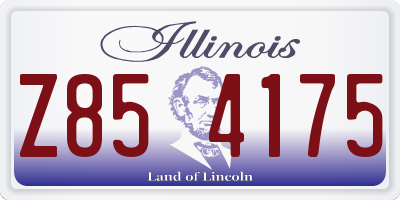 IL license plate Z854175