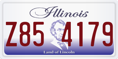 IL license plate Z854179