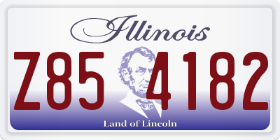 IL license plate Z854182